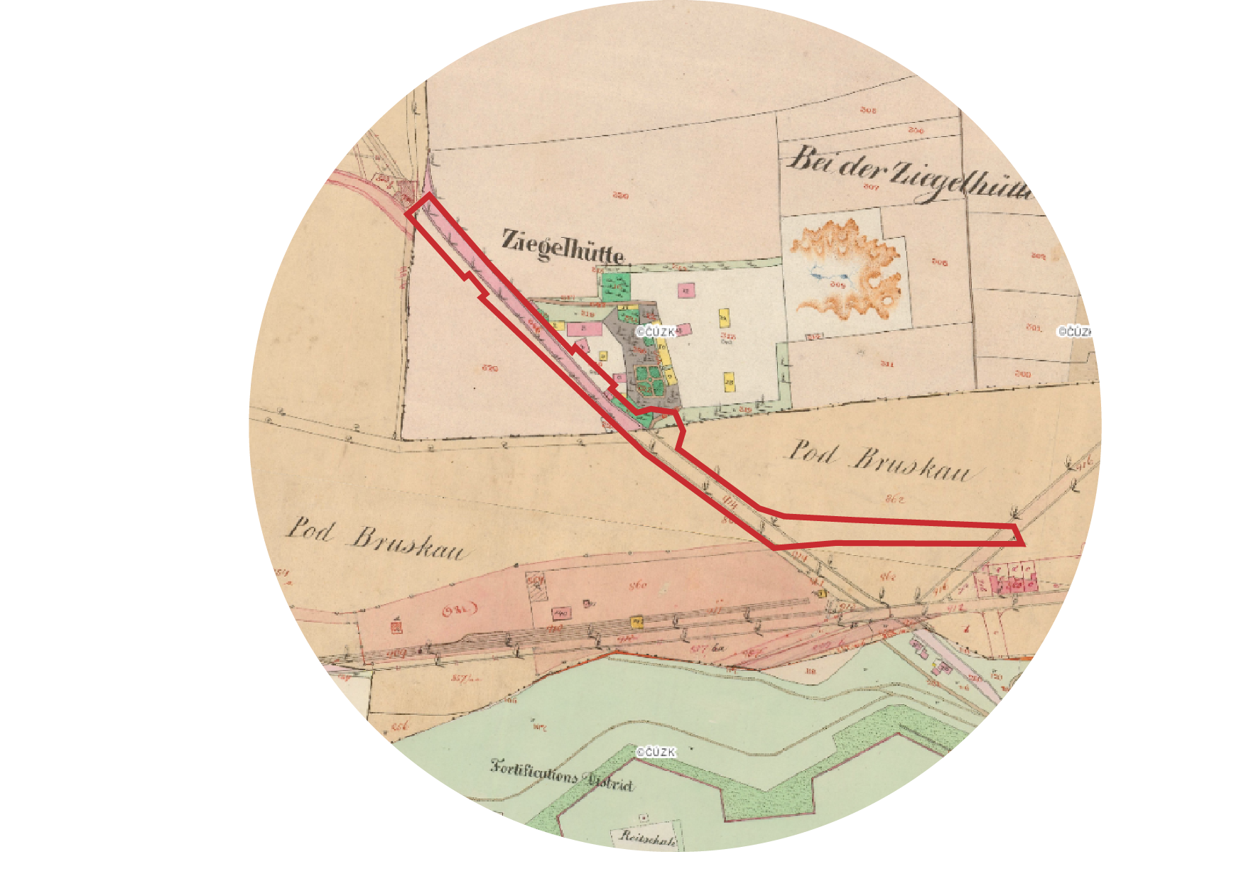 Zachycení původní podoby Dejvické ulice